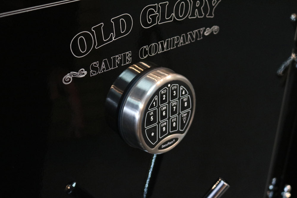 Old Glory gun safe advanced electronic keypad lock with mechanical override