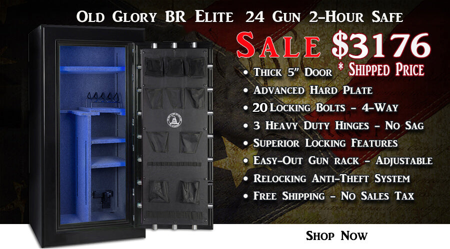 60 inch by 30 inch Old Glory Battle Ready Elite gun safe sale