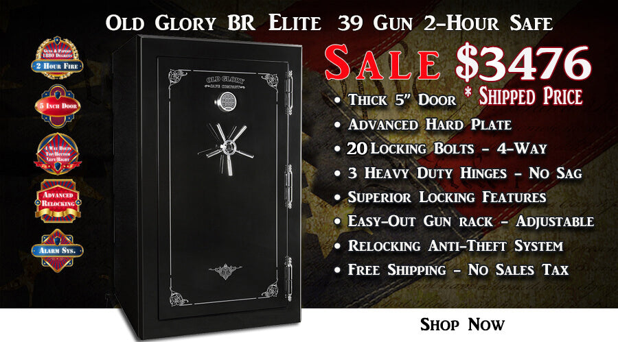 60 inch by 39 inch Old Glory Battle Ready Elite gun safe sale