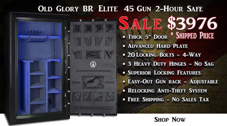 72 inch by 42 inch Old Glory Battle Ready Elite gun safe sale