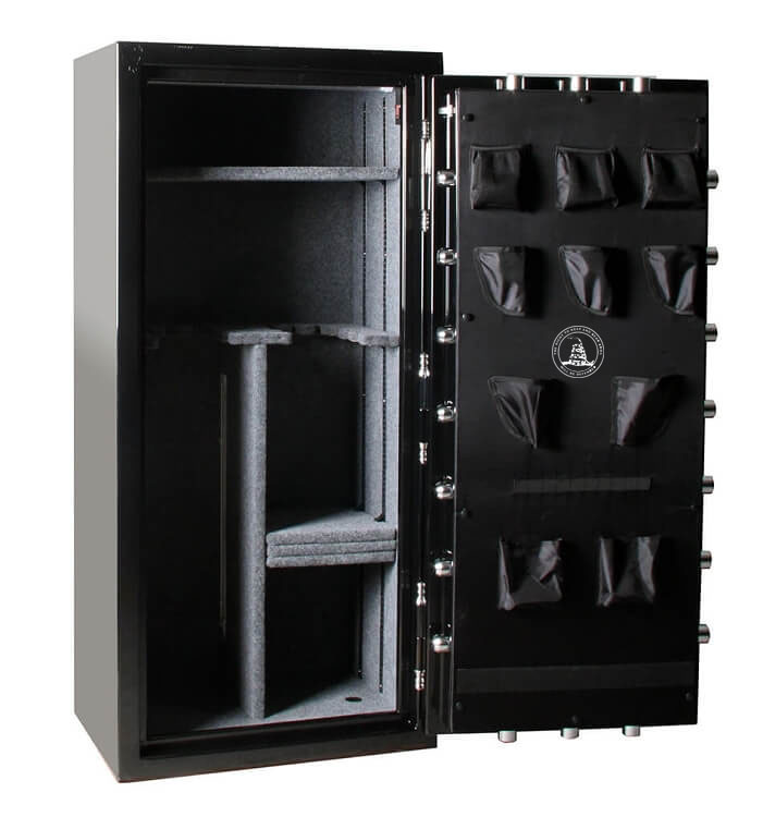 
                  
                    60 inch tall by 28 inch wide Old Glory gun safe unlocked
                  
                