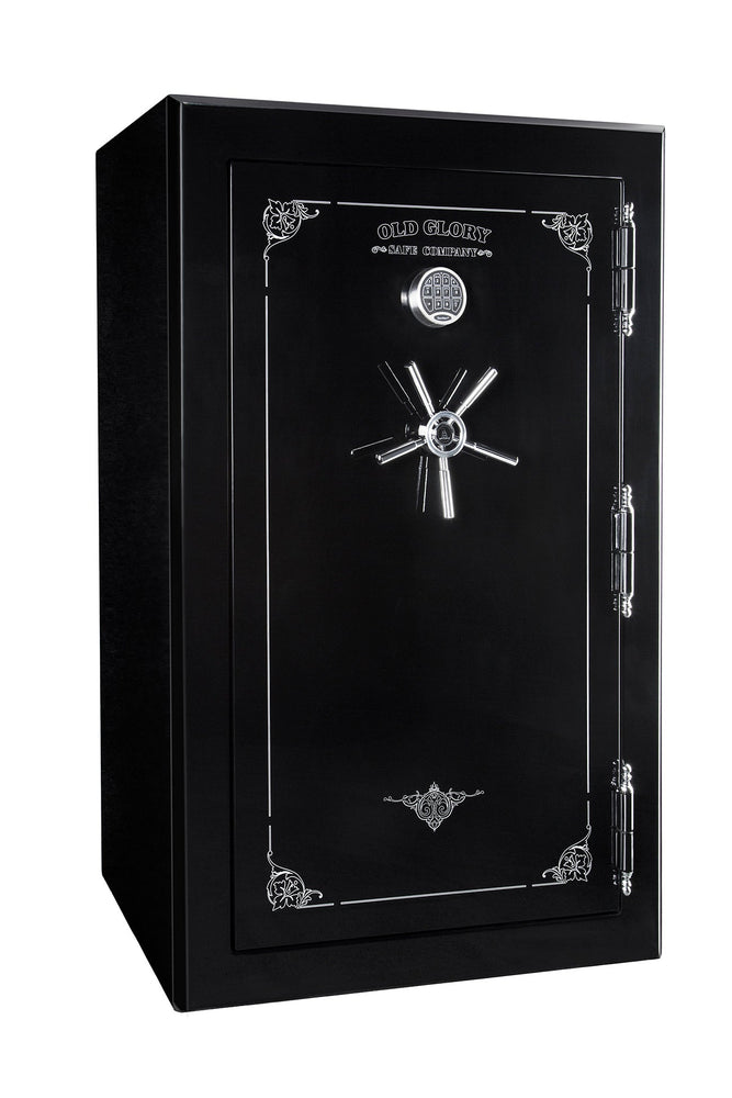 
                  
                    60 inch tall by 39 inch wide Old Glory Super Duty gun safe locked
                  
                