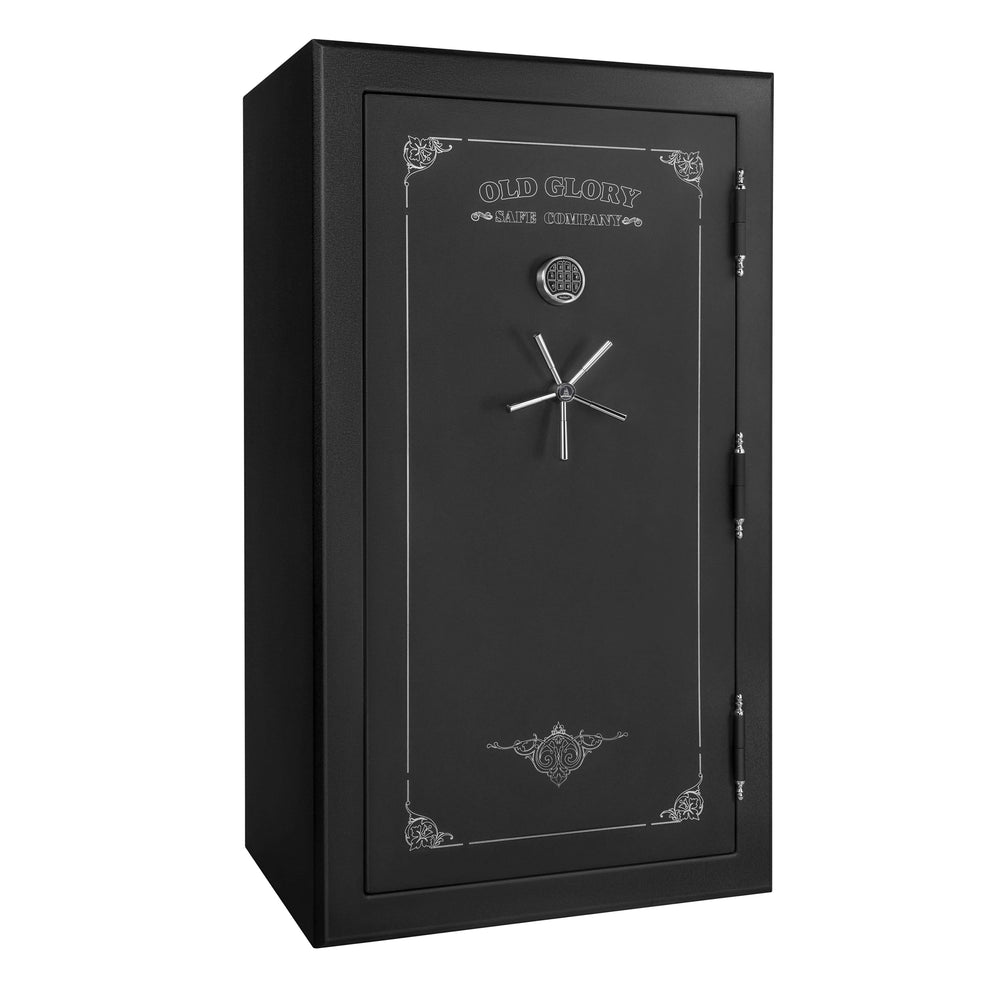 
                  
                    72 inch tall by 42 inch wide Old Glory Super Duty gun safe locked in blackstone
                  
                